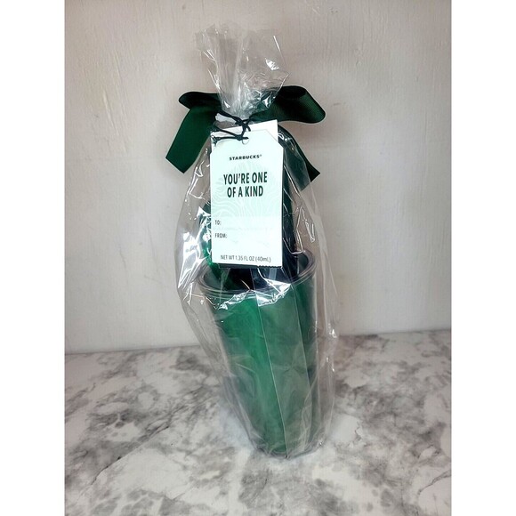 Starbucks Cold Brew Coffee Concentrate Tumbler 16 oz Acrylic Cup Gift Set NEW - Picture 2 of 3